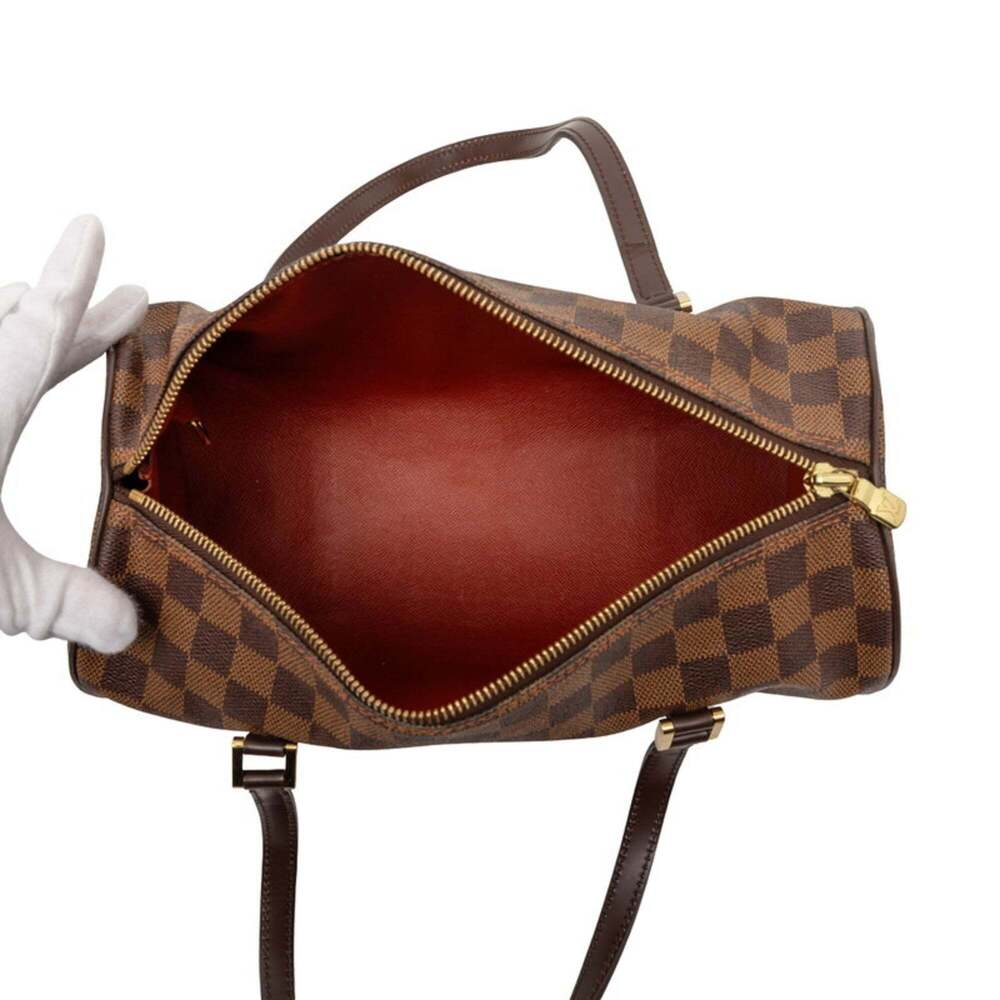 LOUIS VUITTON Brown Damier Leather Papillon 30 Bag - Picture 4 of 6